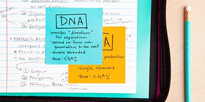 How to take notes more efficiently - stick notes on your notes