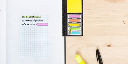 Attach a Post-it® Grid Note to the back of your book