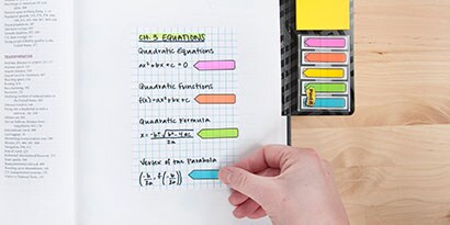 Continue adding Post-it® Flags to identify and color code new formulas as your lessons progress