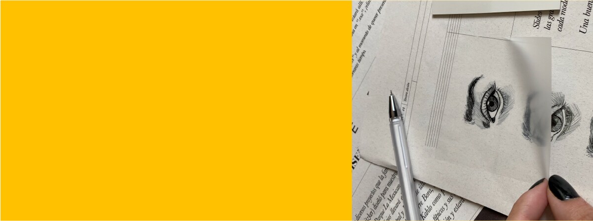 Dibujo en Post-it® transparente.
