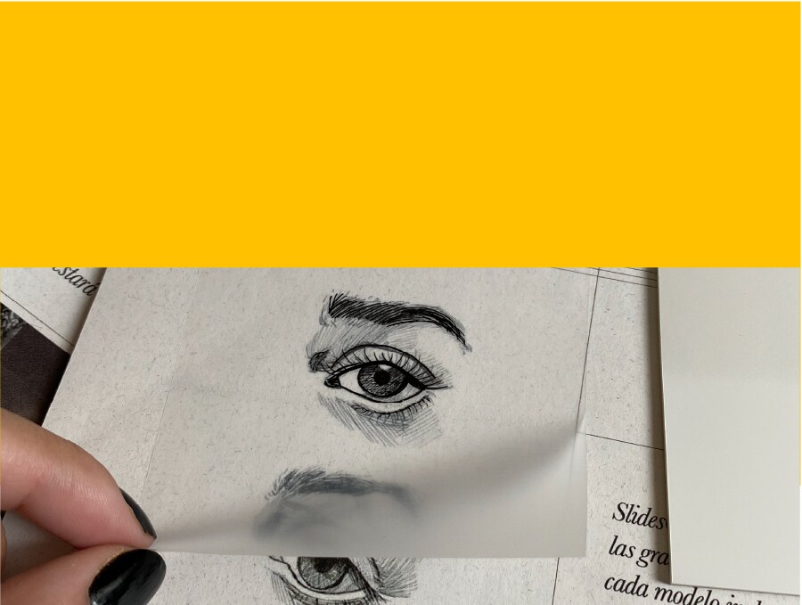 Dibujo en Post-it® transparente.