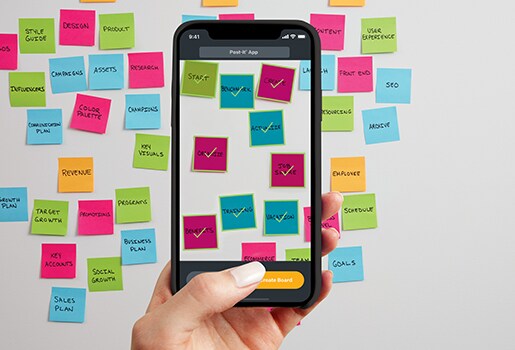Ahorre tiempo con el aplicativo de Post-it
